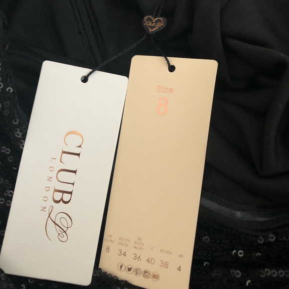 formal black mini dress - Picture 3 of 5